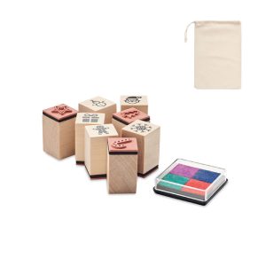 Set de 8 tampons en bois - STAMPIE