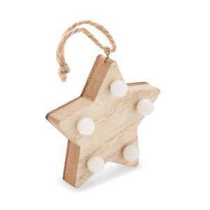 Étoile en bois avec lumières - LALIE