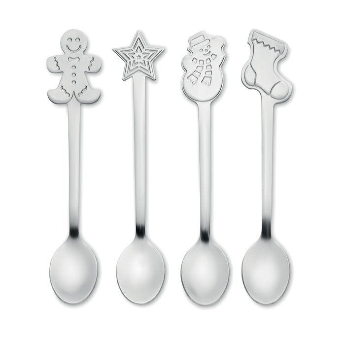 Set 4 cuillères à thé de Noël - CHIP SET