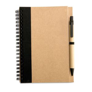 Bloc-notes recyclé et stylo - SONORA PLUS