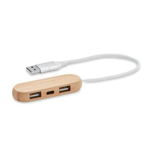 Hub USB 3 ports câble 2 en 1 - VINA C