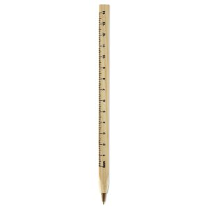 Stylo bille - règle en bois - WOODAVE