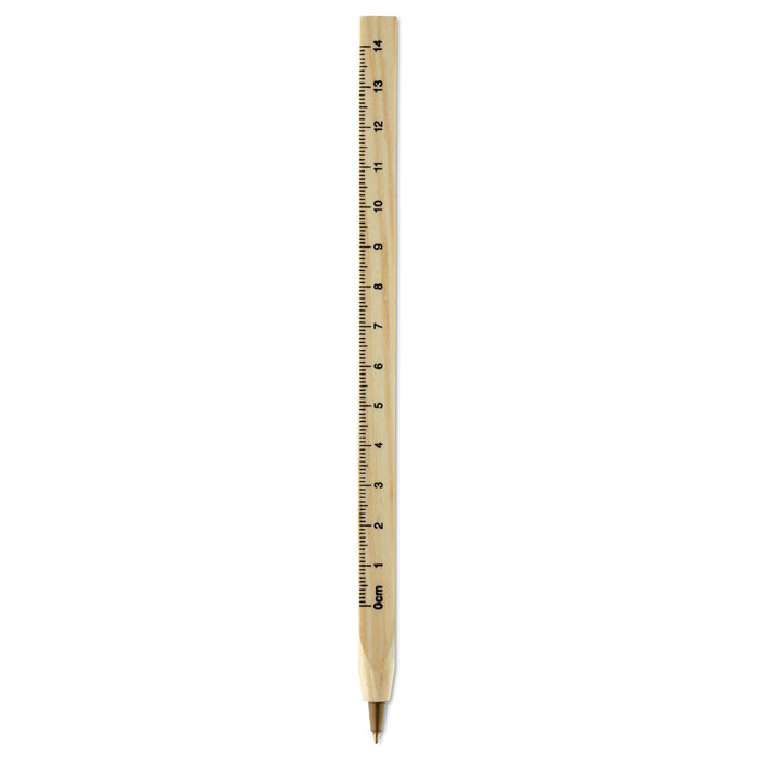 Stylo bille - règle en bois - WOODAVE