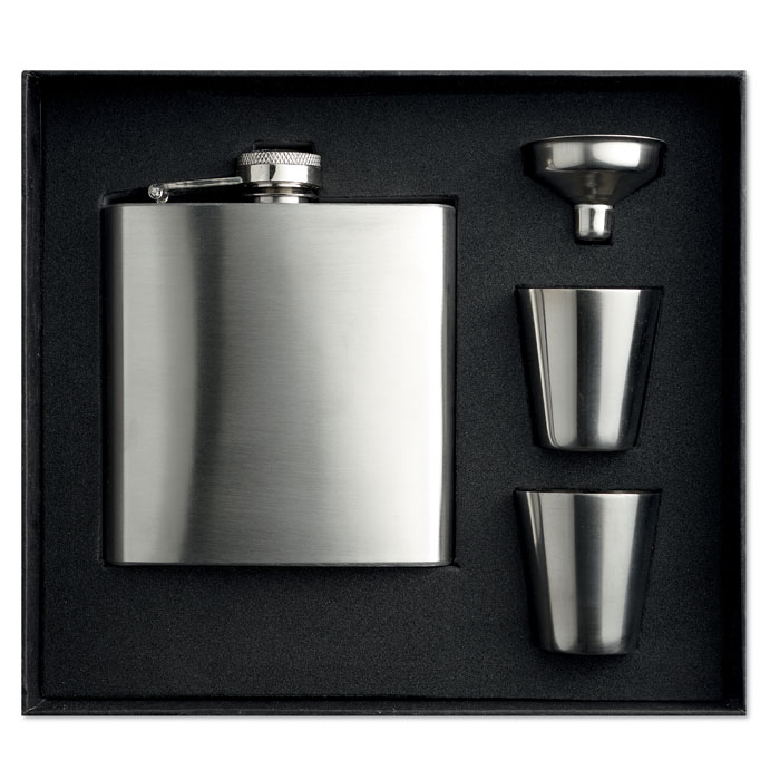 Flacon de poche avec gobelets - SLIMMY FLASK SET