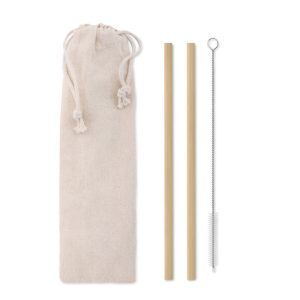 Paille bambou avec brosse. - NATURAL STRAW