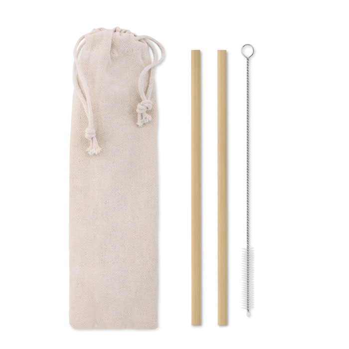 Paille bambou avec brosse. - NATURAL STRAW
