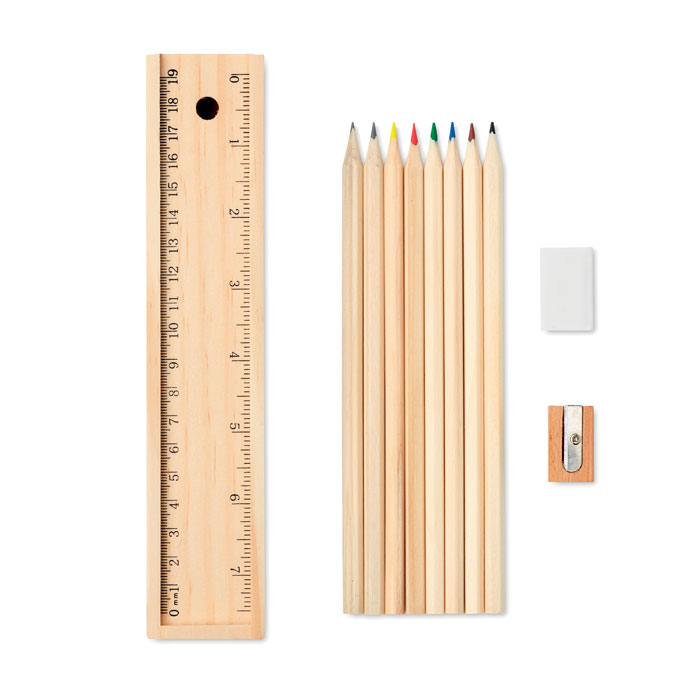 Set de 12 crayons en bois - TODO SET