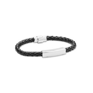 Bracelet tressé en simili cuir - FAULETI